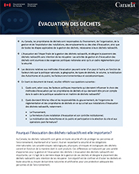 Évacuation des déchets